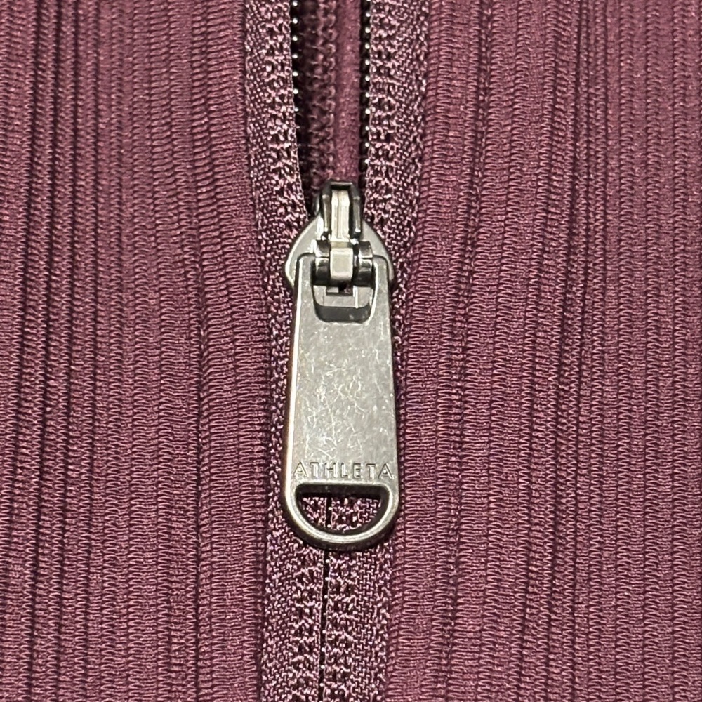 Athleta Deep Track Jacket Women’s Small Full Zip Burgundy - Picture 5 of 7
